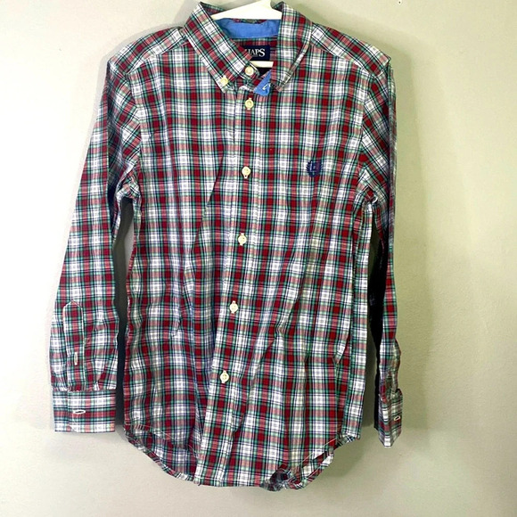 Chaps Long Sleeve Boys Button Up Shirt Size 7 - Picture 1 of 8
